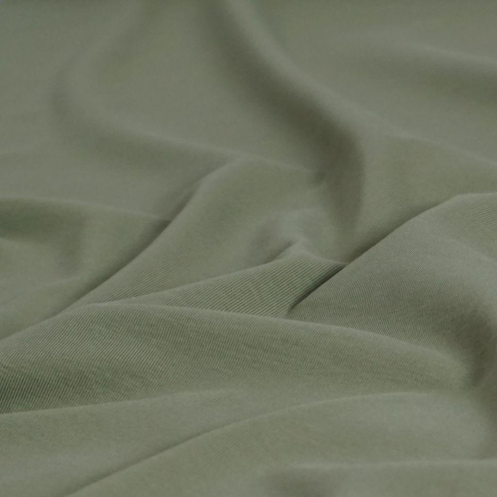 Singlejersey uni aus Baumwolle salbei - Bio